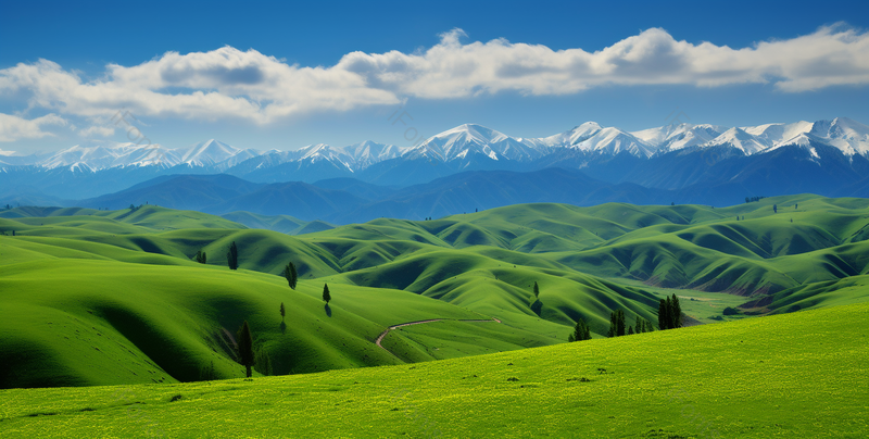 在绿色的草地上欣赏着大自然美景背景图,高清,摄影图,摄影图片,图片大全,摄影图免费下载